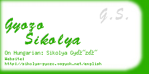 gyozo sikolya business card